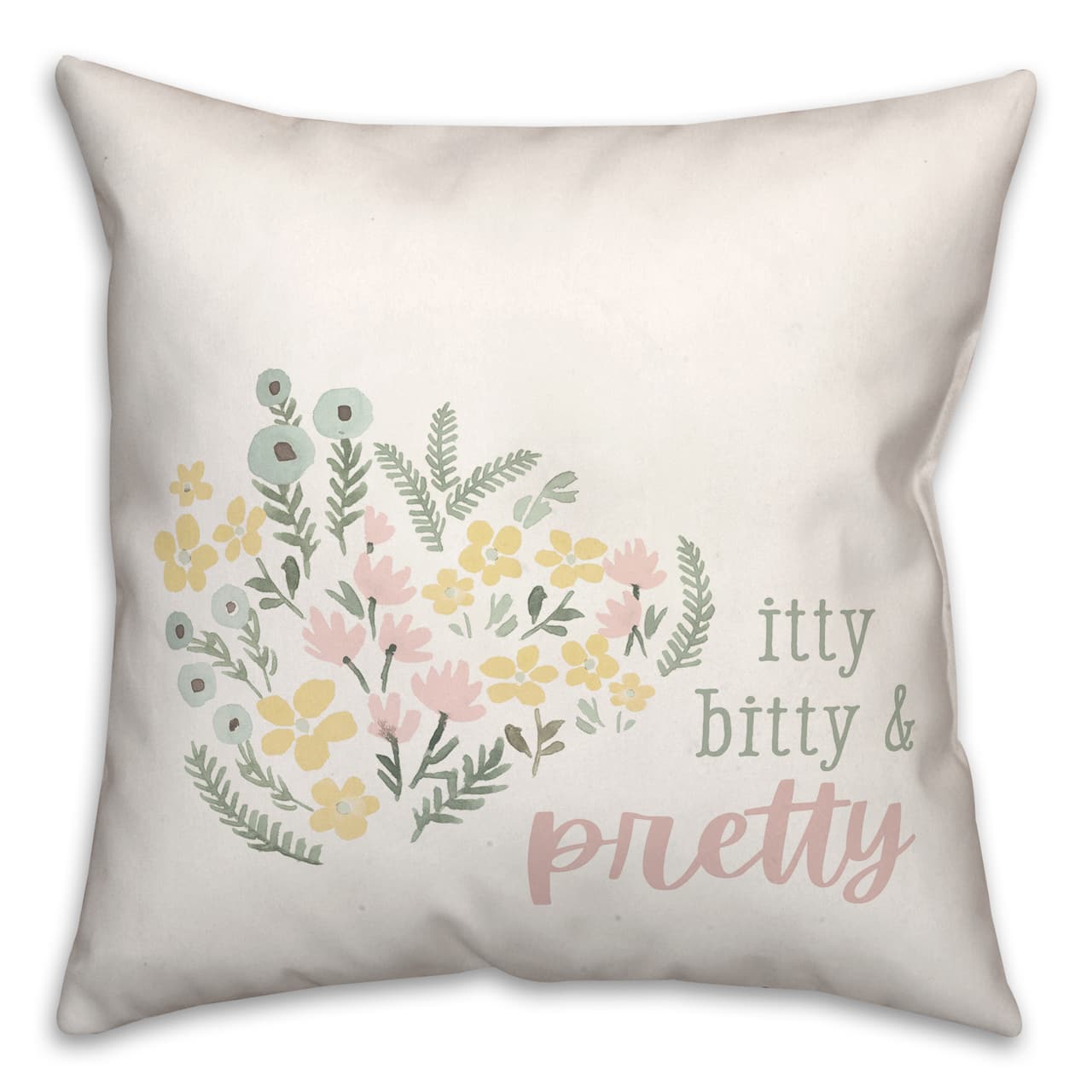 Itty Bitty And Pretty 18" x 18" Throw Pillow